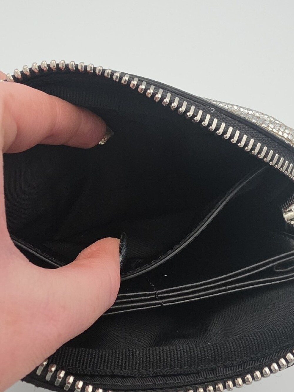 Alexander Wang Metallic Silver Small Wristlet Clutch W/ Silver Hardware (EUC)🩶 - Picture 10 of 15